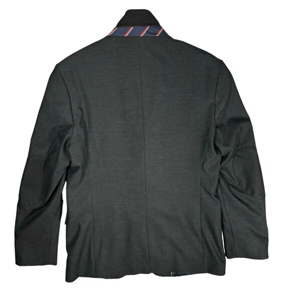 Zara Man (40) Premium Collection Sport Coat Blazer Elbow Patches Crest Pocket - Picture 2 of 16